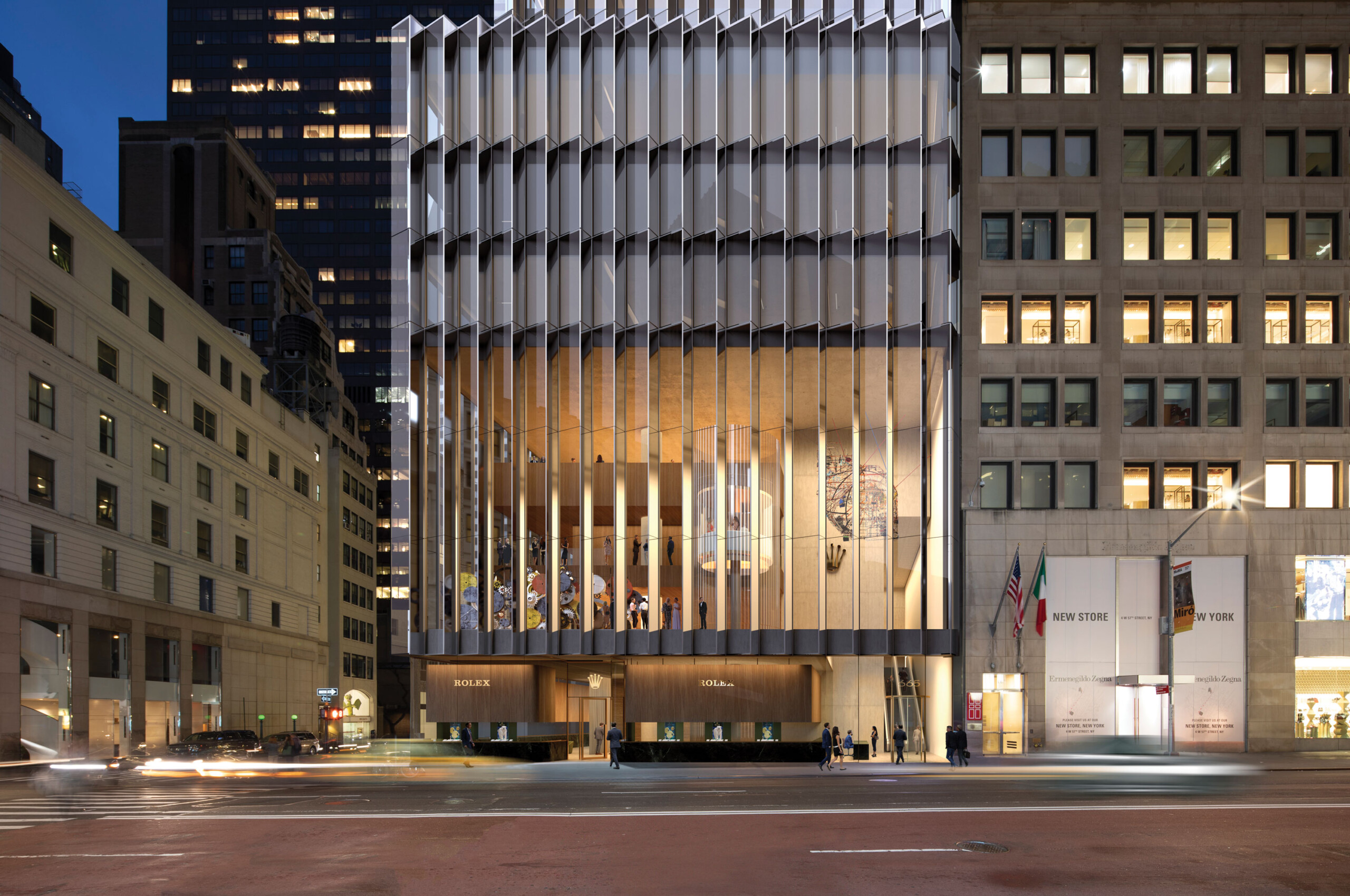 Architectural Visualization for a headquarter office building in New York by David Chipperfield Architects. 1st prize
